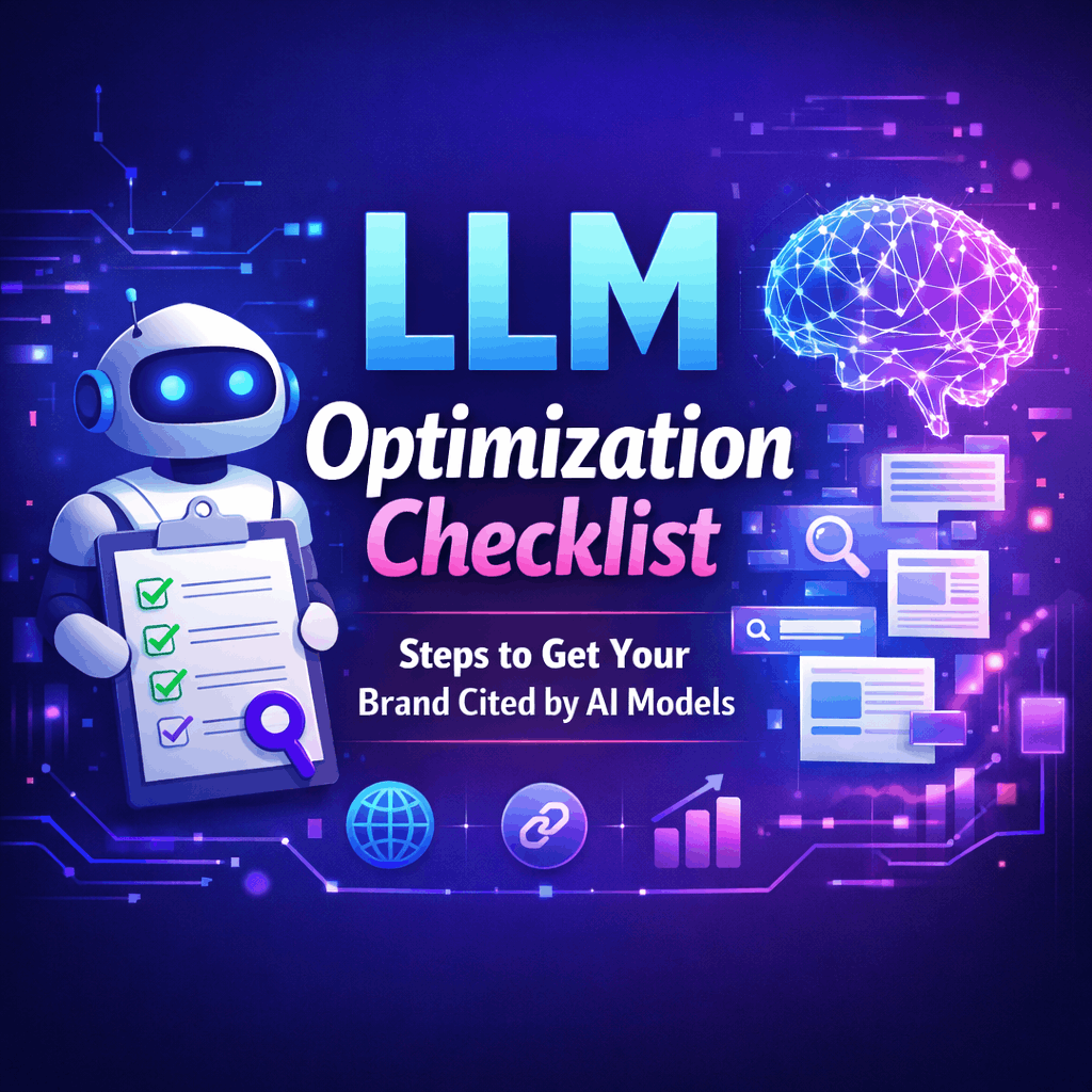 LLM Optimization Checklist Step-By-Step Guide To Getting Your Brand Cited by AI Models in 2026